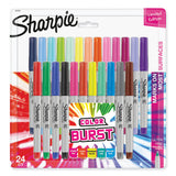 Ultra Fine Tip Permanent Marker, Ultra-Fine Needle Tip, Assorted Classic and Limited Edition Color Burst Colors, 24/Pack