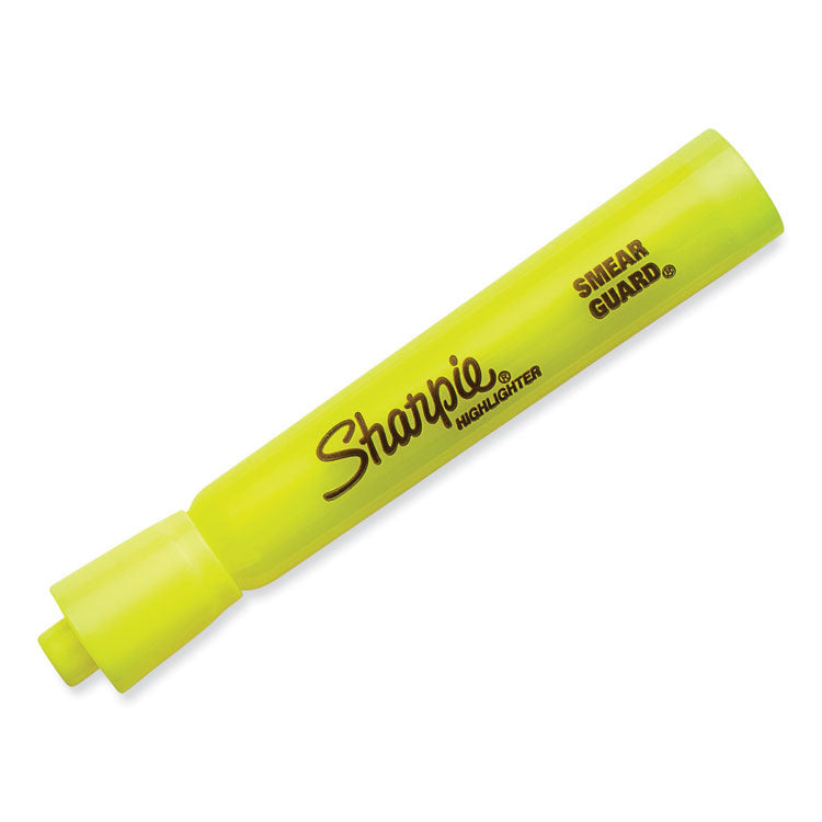 Tank Style Highlighter Value Pack, Fluorescent Yellow Ink, Chisel Tip, Yellow Barrel, 36/Box