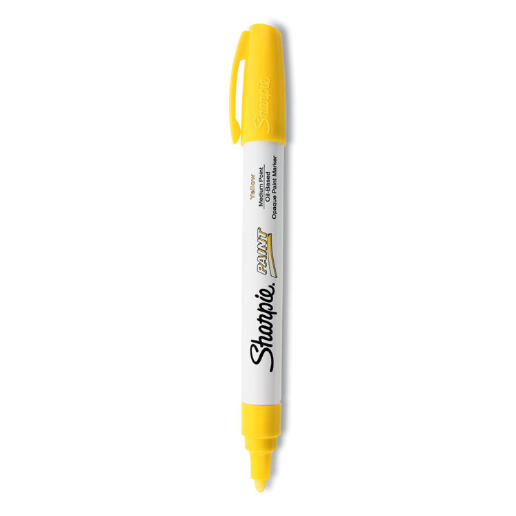 Permanent Paint Marker, Medium Bullet Tip, Yellow