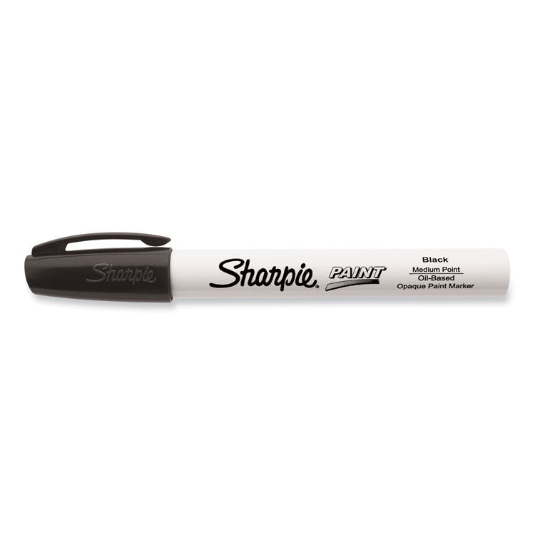 Permanent Paint Marker, Medium Bullet Tip, Black