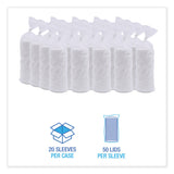 Deerfield Hot Cup Lids, Fits 10 oz to 20 oz Cups, White, Plastic, 50/Pack, 20 Packs/Carton