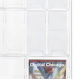 Reveal Clear Literature Displays, 18 Compartments, 30w x 2d x 45h, Clear