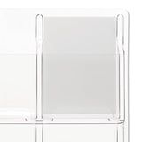 Reveal Clear Literature Displays, 9 Compartments, 30w x 2d x 36.75h, Clear