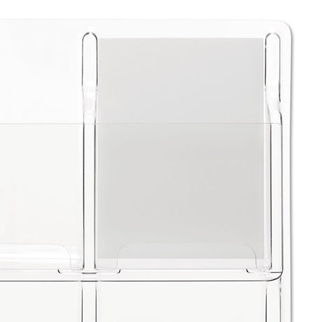 Reveal Clear Literature Displays, 9 Compartments, 30w x 2d x 36.75h, Clear