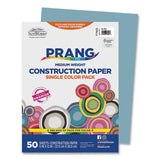 SunWorks Construction Paper, 50 lb Text Weight, 9 x 12, Sky Blue, 50/Pack
