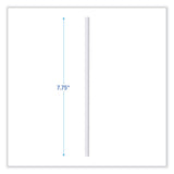 Individually Wrapped Paper Straws, 7.75  x 0.25 , White, 3,200/Carton
