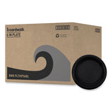 Hi-Impact Plastic Dinnerware, Plate, 6  dia, Black, 1,000/Carton