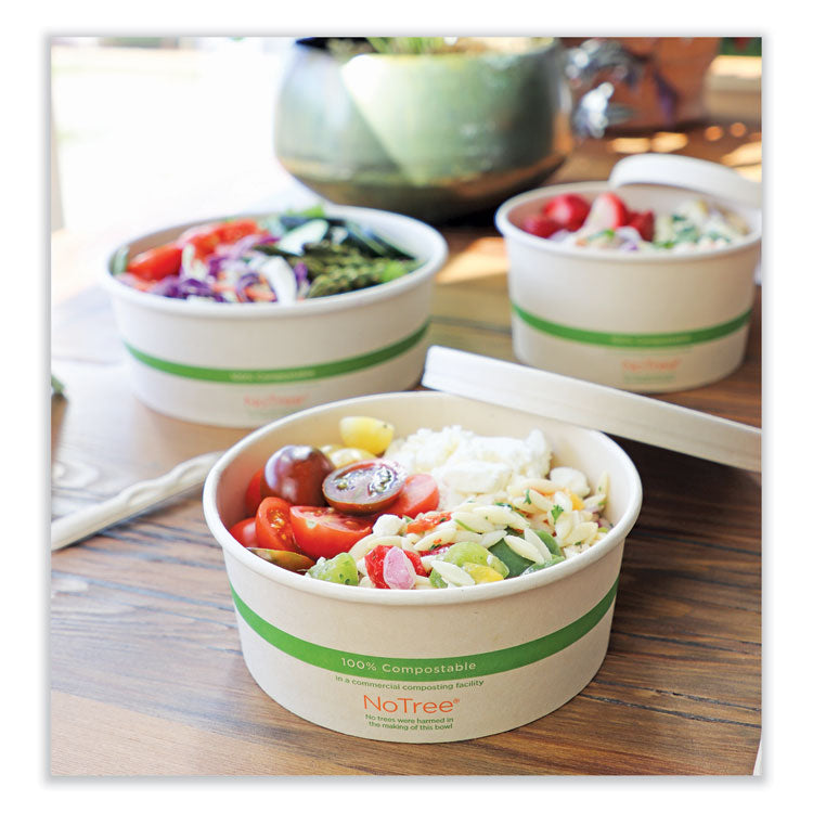 No Tree Wide Paper Bowls, 24 oz, 5.9  Diameter x 2.4 h, Natural, Sugarcane, 300/Carton