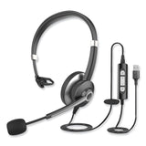 IVR70001 Monaural Over The Head Headset, Black/Silver