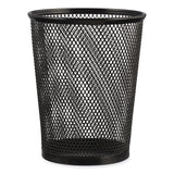 Jumbo Steel Mesh Pencil Cup, 4.38" Diameter x 5.38"h, Black