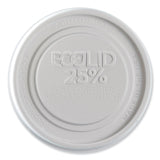 Evolution World EcoLid 25% Recycled Food Container Lid, Fits 12 to 32 oz Containers, White, Plastic, 500/Carton