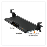 Desk Clamp Five-Position Tilting Keyboard Tray, 26.8  x 11.1, Black