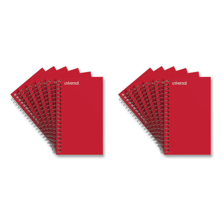 Wirebound Memo Book, Narrow Rule, Red Cover, (50) 5 x 3 Sheets, 12/Pack