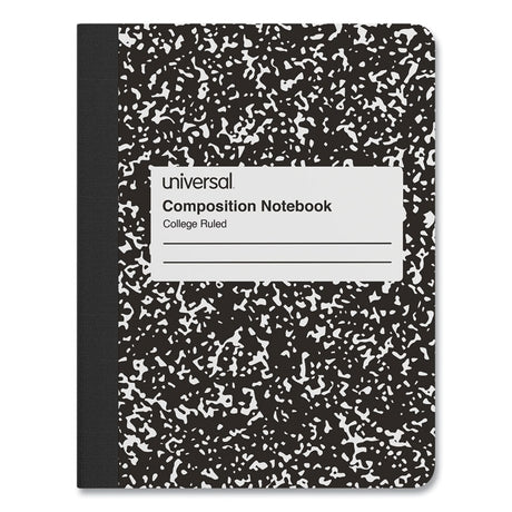 Composition Book, Medium/College Rule, Black Marble Cover, (100) 9.75 x 7.5 Sheets, 6/Pack