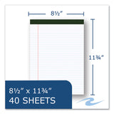 USDA Certified Bio-Preferred Legal Pad, Wide/Legal Rule, 40 White 8.5 x 11.75 Sheets, 12/Pack