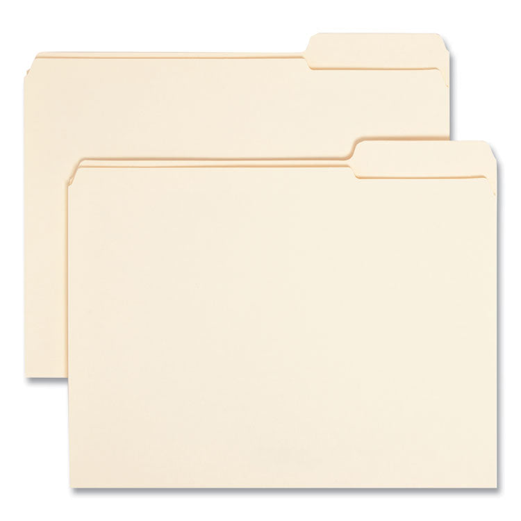 Reinforced Tab Manila File Folders, 1/3-Cut Tabs: Right Position, Letter Size, 0.75" Expansion, 11-pt Manila, 100/Box