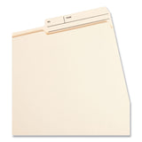 Reinforced Guide Height File Folders, 2/5-Cut Printed Tabs: Right Position, Letter Size, 0.75" Expansion, Manila, 100/Box