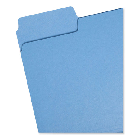 SuperTab Colored File Folders, 1/3-Cut Tabs: Assorted, Letter Size, 0.75" Expansion, 14-pt Stock, Assorted Colors, 50/Box