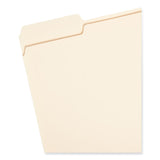 Manila File Folders, 1/3-Cut Tabs: Assorted, Letter Size, 0.75" Expansion, Manila, 24/Pack