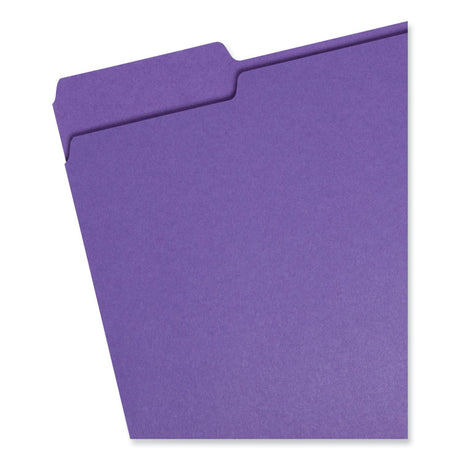 Colored File Folders, 1/3-Cut Tabs: Assorted, Letter Size, 0.75" Expansion, Assorted: Gray/Maroon/Navy/Purple/Teal, 100/Box