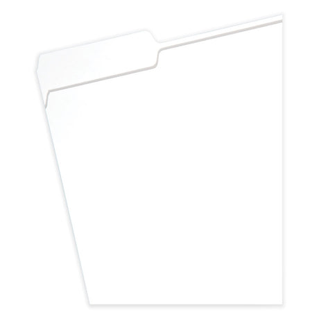 Colored File Folders, 1/3-Cut Tabs: Assorted, Letter Size, 0.75" Expansion, White, 100/Box