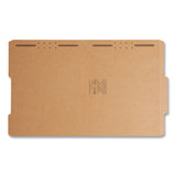 Top Tab Fastener Folders, Guide-Height 2/5-Cut Tabs, 0.75" Expansion, 2 Fasteners, Letter Size, 11-pt Kraft, 50/Box