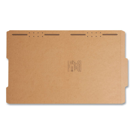 Top Tab Fastener Folders, Guide-Height 2/5-Cut Tabs, 0.75" Expansion, 2 Fasteners, Letter Size, 11-pt Kraft, 50/Box