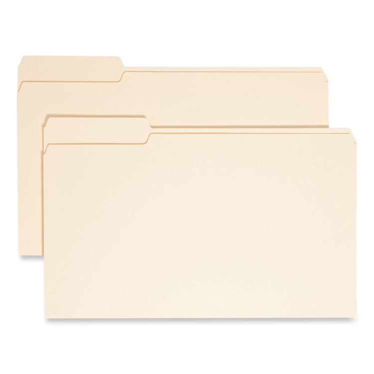 Manila File Folders, 1/3-Cut Tabs: Left Position, Legal Size, 0.75" Expansion, Manila, 100/Box