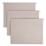 TUFF Hanging Folders with Easy Slide Tab, Letter Size, 1/3-Cut Tabs, Steel Gray, 18/Box