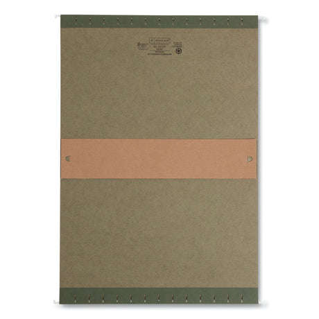 Box Bottom Hanging File Folders, 3" Capacity, Legal Size, Standard Green, 25/Box