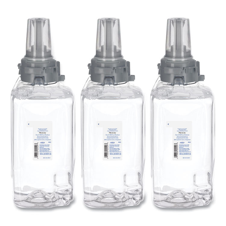 Clear and Mild Foam Hand Wash, Unscented, 1,250 mL Refill, 3/Carton
