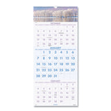 Scenic Three-Month Wall Calendar, Landscape Photography, 12 x 27, White Sheets, 14-Month: Dec 2024 to Jan 2026