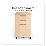 Essentials Three-Drawer Mobile Pedestal File, 2 Box/1 Legal/Letter-Size File Drawers, Natural, 15.6  x 21.3  x 24.3