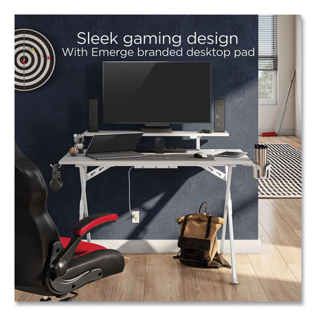 Vizon 47  Gaming Desk, 47.2  x 26.6  x 35 , White Colorway