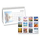 Earthscapes Recycled Desk Tent Monthly Calendar, Scenic Photography, 8.5 x 4.5, White Sheets, 12-Month (Jan to Dec): 2025