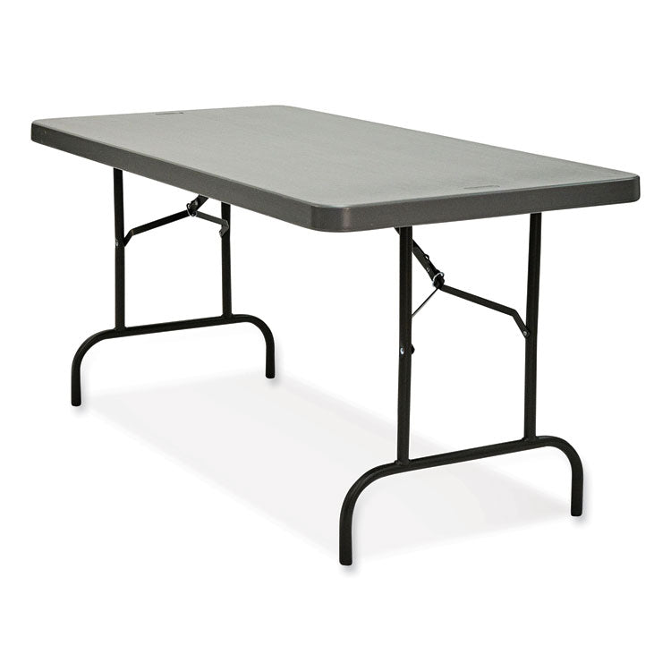 IndestrucTable Commercial Folding Table, Rectangular, 60  x 30  x 29 , Charcoal Top, Charcoal Base/Legs