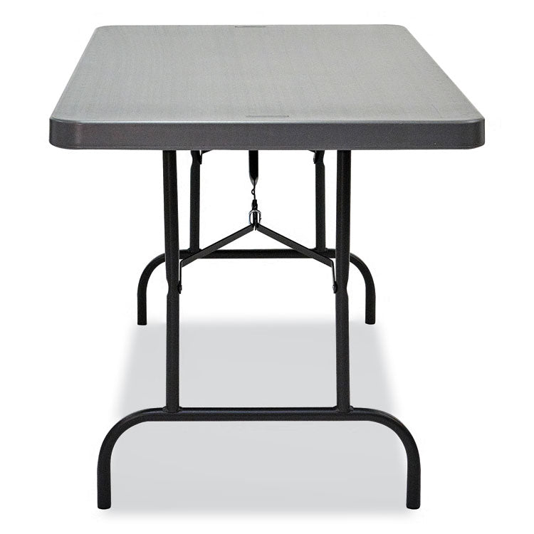 IndestrucTable Commercial Folding Table, Rectangular, 60  x 30  x 29 , Charcoal Top, Charcoal Base/Legs