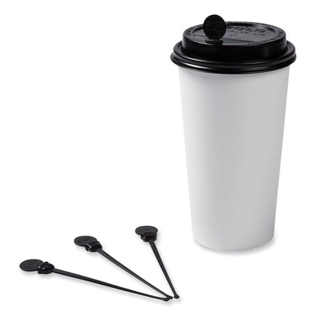 Beverage Plugs, 4.75 , Black 2,000/Carton