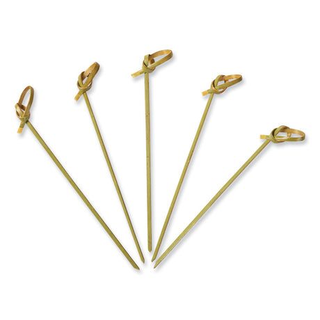 Knotted Bamboo Pick, Natural, 4.5 , 100 Pack, 10 Packs/Carton