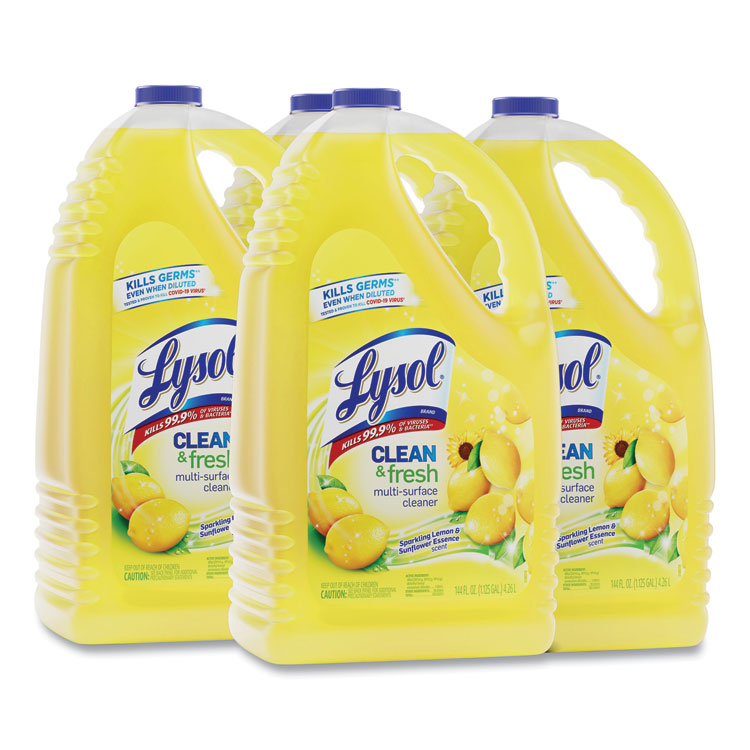 Clean and Fresh Multi-Surface Cleaner, Sparkling Lemon and Sunflower Essence, 144 oz Bottle