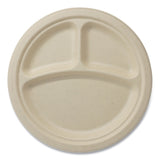 Fiber Plates, 9  dia, Natural, 1,000/Carton