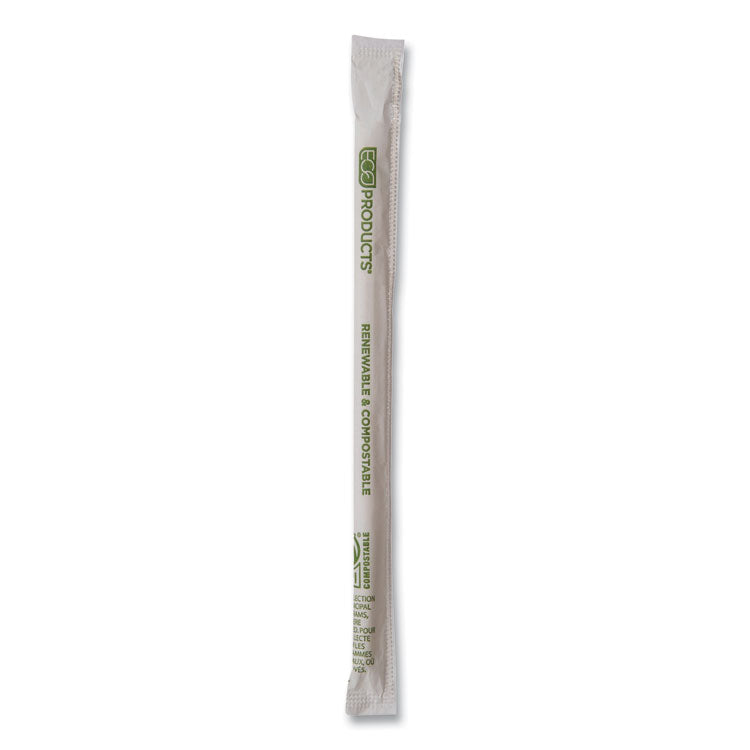 Renewable and Compostable PHA Straws, 7.75 , Natural White, 2,000/Carton