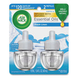 Scented Oil Twin Refill, Fresh Linen, 0.67 oz, 2/Pack, 6/Carton