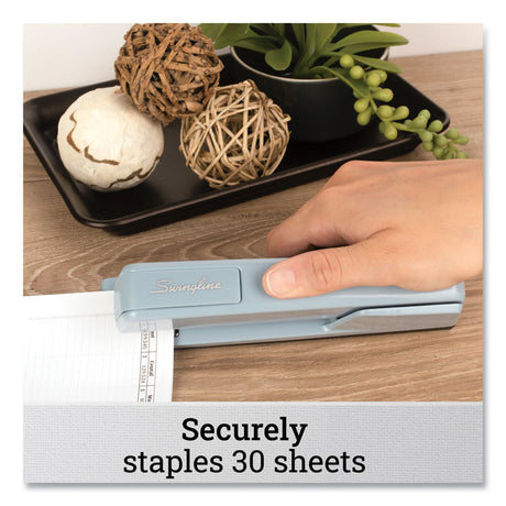 747 Classic Full Strip Stapler, 30-Sheet Capacity, Sky Blue