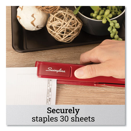 747 Classic Full Strip Stapler, 30-Sheet Capacity, Lipstick Red