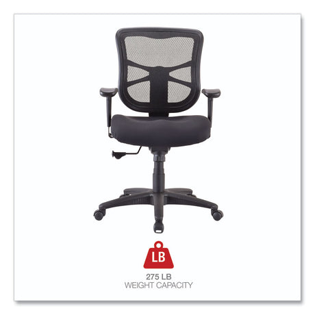 Alera Elusion Series Mesh Mid-Back Swivel/Tilt Chair, Supports Up to 275 lb, 17.9" to 21.8" Seat Height, Black