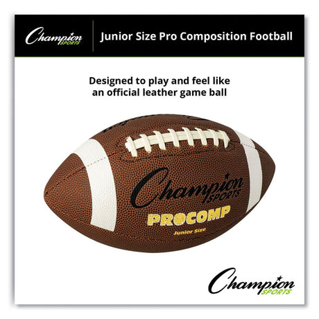 Pro Composite Football, Junior Size, Brown