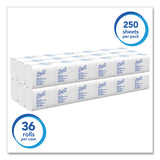 Hygienic Bath Tissue, Septic Safe, 2-Ply, White, 250/Pack, 36 Packs/Carton