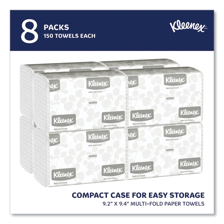 Multi-Fold Paper Towels, Convenience, 9.2 x 9.4, White, 150/Pack, 8 Packs/Carton
