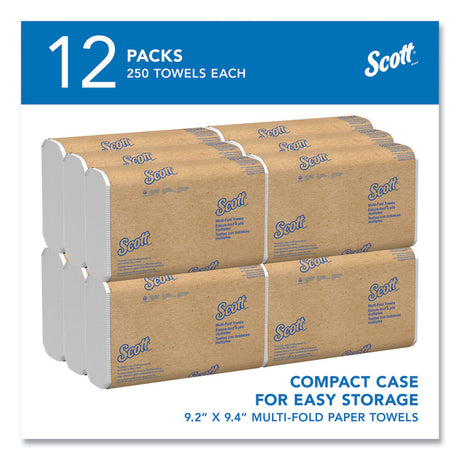 Multi-Fold Towels, Absorbency Pockets, 1-Ply, 9.2 x 9.4, White, 250 Sheets/Pack